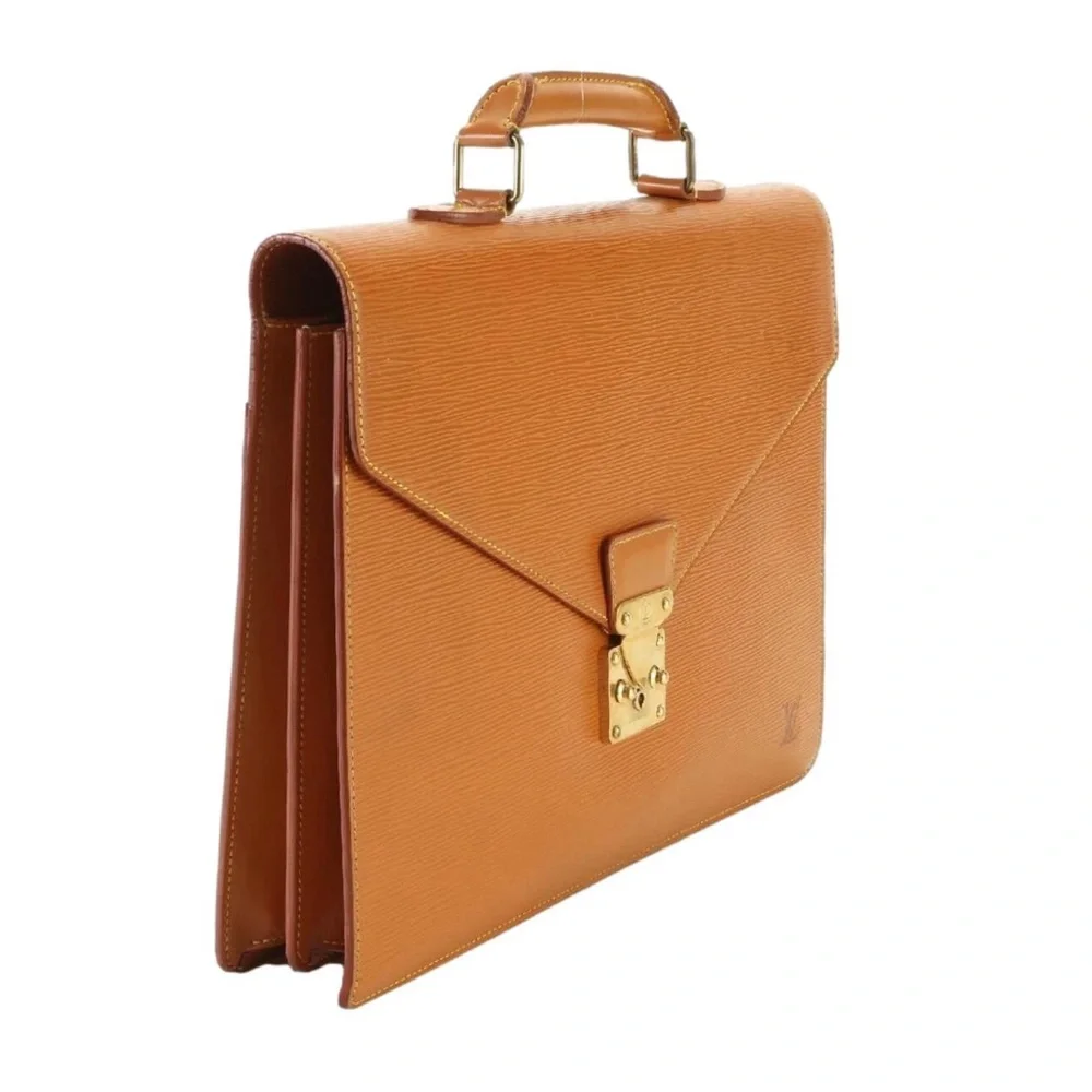 LOUIS VUITTON Ambassador Business Briefcase Cipango Gold Epi Leather Laptop Bag